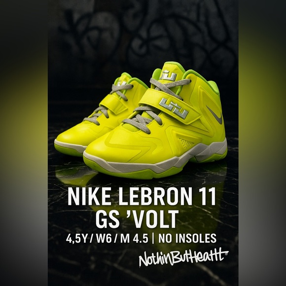 Nike LeBron 11 GS “Volt” 599818-701 – Youth 4.5Y / Women’s 6 / Men’s 4.5 - Picture 1 of 10